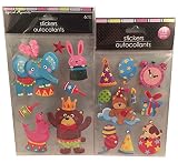 Circus and Birthday Party Sticker Embellishments (Bundle of 2)