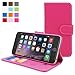 iPhone 6 Plus / 6s Plus Case, Snugg® - Leather Wallet Cover Case with Lifetime Guarantee (Hot Pink) for Apple iPhone 6 Plus / 6s Plus
