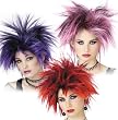 Halloween Wig Pink Red or Purple Punker Girl Punk Chic