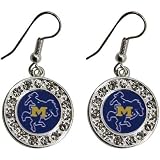 NCAA McNeese State Cowboys Round Crystal Earrings