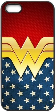 LeonardCustom Protective Hard Rubber Coated Phone Cover Case for iPhone 5 5S , Wonder Woman -LCI5U265