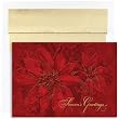 Glistening Poinsettias Christmas Cards -