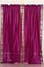 2 Violet Red Silk Sari Curtains, Drapes, Panels