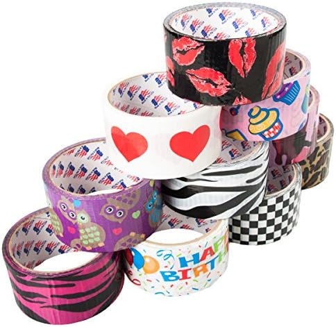 10pk Bulk Duct Tape Lot Arts Crafts DIY Fashion Decorative Printed Rolls Wallets