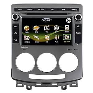 Koolertron For Old Mazda 5 2005-2010 Multimedia In-dash Car DVD GPS Navigation Player Sat Nav 7 Inch Digital Touchscreen With Steering Wheel Control tooth iPod RDS CDC AUX video audio in stock