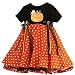 Baby : New Orange Black Dotted Pumpkin Circle Dress 12M (F117778)