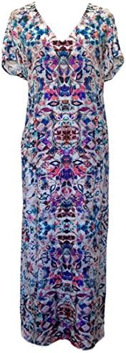 OYSJ Women's V Neck Oversized Designers Boho Maxi Dress