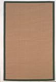 Hand Woven Jute Rug With Green Cotton Binding JC08 (8' x 11')