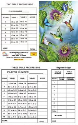 Bridge Tallies - Purple Punch - (12 Pack) 2 & 3 Table Progessive