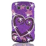 Talon Full Diamond Bling Phone Shell for Blackberry 9780 Bold (Purple Heart ....
