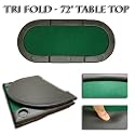 72 Inch Tri-fold Poker Table Top W/cup Holders