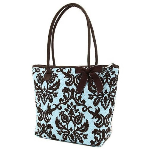 Belvah Quilted Damask Medium Tote Bag