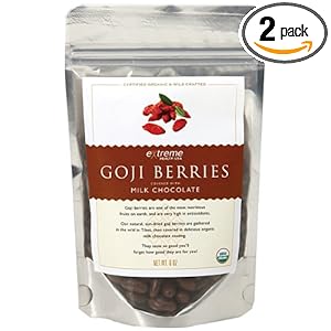 Extreme Health USA Extreme Health's Tibetan Goji Berries, Milk Chocolate, 6-Ounce Pouches (Pack of 2)