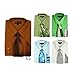 Milano Moda Men's Dress Shirt with Tie/Handkerchief HLSG21 New York Brand