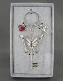 Cerise 18th Birthday 'Butterfly' Key Ring