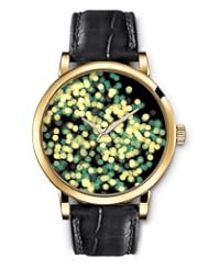 SPRAWL Aanalog Fashion Series Gold Ladies Watches of Genuine Black Leather Strap,Unique Wrist Watch for Women Girls Designed with Blue and White Dots