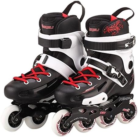 Roaring Adults 85A Wheels Bearing ABEC-9 Slalom Inline Skates White 41