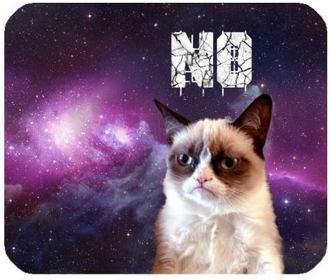 Grumpy Cat Galaxy Space Personalized Rectangle Mouse Pad