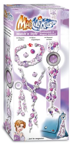Childrens Toyshop  Toys : MagCliks - Magnetic Jewellery - Watch N Fun - Purple