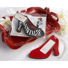  First Class Fashionista inch High Heel Luggage Tag - Baby Shower Gifts & Wedding Favors (Set of 24)