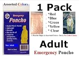 Adult Emergency Poncho - Assorted Colors