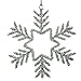 Set of 6 Handmade Snowflake Iron and Glass Pendant Christmas Ornaments, 6 Inches - Ideal Decorations for 25th Anniversary