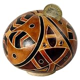 Hand Carved Gourd Piggy Bank Natural Assortment