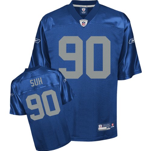 Reebok Detroit Lions Ndamukong Suh Replica Throwback Jersey Small