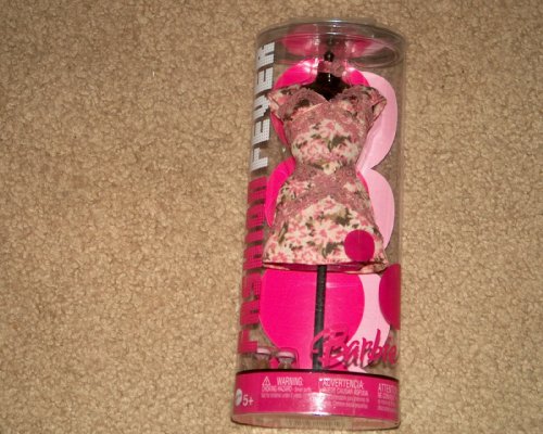Barbie 2006 Fashion Fever Clothes Pink, Green and White Dress