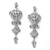 Bridal Jewelry, Vintage Chandelier Earrings 1138 S