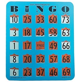 Easy Read Finger - Tip Bingo Card