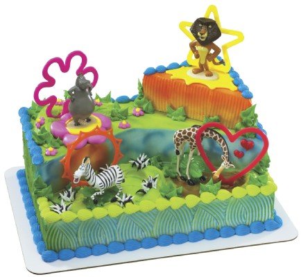 Madagascar Bubble Wands Decoset Signature Cake Topper