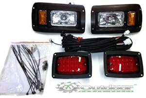 Club Car DS Golf Cart Headlight and LED Tail Light Kit - 1993 & Up