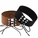 Women Wide Velvet Ribbon Chunky Choker Collar Lace-Up Neck Chain Collar Necklace