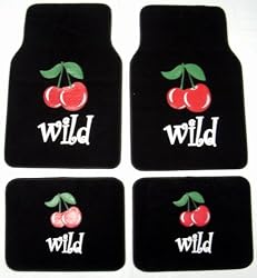 Wild Cherries Cherry Front & Rear Carpet Car Truck SUV Floor Mats