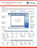 Microsoft PowerPoint 2003 Quick Reference Card - Handy Heavy Durable Tri-Fold MS Power Point Tip & Tricks Guide. 6 Total Pages. Stores Easily. Ultimate Reference for Shortcuts, Tips & Cheats for PowerPoint Presentation Software. (Software Quick Reference Cards)