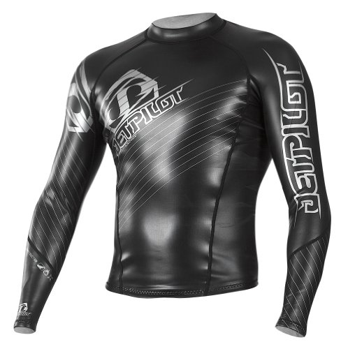 JetPilot Neoprene F35 Flight Jacket (Black, Large)