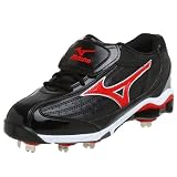 Mizuno Men's 9 Spike Classic G5 Low Baseball Cleat,Black/Red,16 M