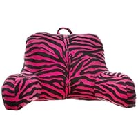 Brentwood Originals Zebra Fur Bedrest, Hot Pink