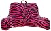 Brentwood Originals Zebra Fur Bedrest, Hot Pink