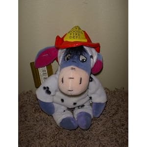Adorable Disney 100 Acre Woods Eeyore Fireman From Winnie the Pooh 8 Plush Doll by
