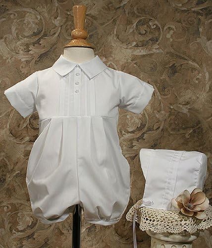 Christening Romper with Pintucking 3 Mo (8-11 lbs)