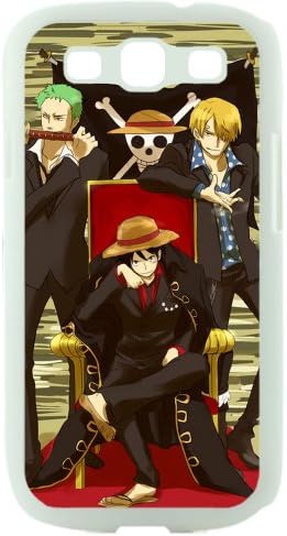 One Piece popular Anime Manga Cartoon Monkey D. Luffy Roronoa Zoro Sanji Chooper Comic Samsung Galaxy S3 SIII I9300 TPU Soft Black or White case (White)