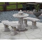 Garden Furniture - Japanese Stone Benches & Table Patio Set