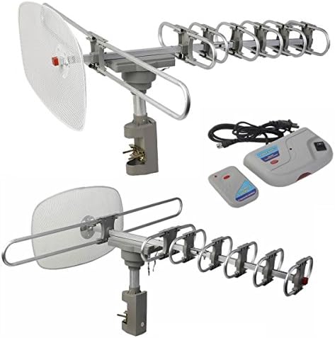 360 Rotation Outdoor Analog Analogue Amplified Antenna Tv VHF Hdtv UHF Hd Rotor