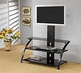 Black LCD / Plasma Flat Panel TV Stand with Bracket