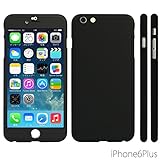 NanoSkin ナノスキン iPhone 6Plus (5.5インチ）アイフォンフルカバーケース カラバリ ブラック ※ 硬度8H液晶保護ガラスフィルム1枚付き