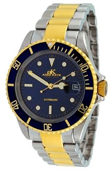 Adee Kaye #AK6004-M2T2 Men's Two Tone Magnetic Pro Diver Series Automatic Watch