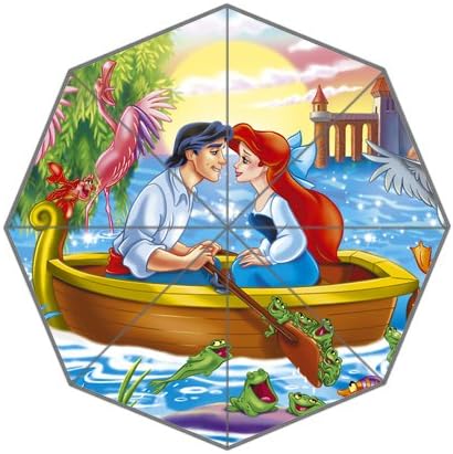 Custom The Little Mermaid Printed Polyester Portable Foldable Umbrella