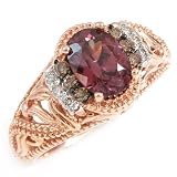 SAVE 74% 14K Copper Zircon & Chocolate Diamond Rose Gold Ring by Designer Michael Valitutti from Exotic & Rare Gemstone Collection - FREE & FREE Gemstone Information CardShipping! - OVERSTOCK Clearance Sale!